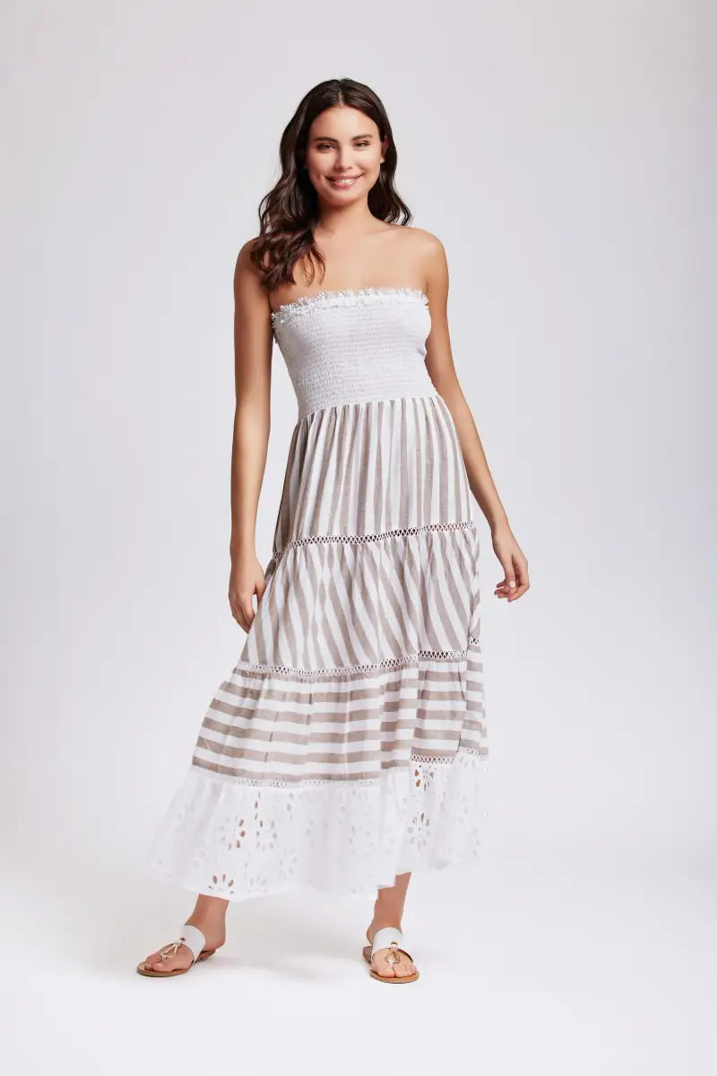 ABITO A FASCIA IN LINO GAIA | Colore Sabbia |