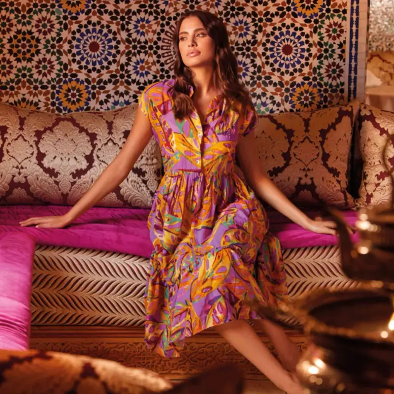 ABITO CAMICIA LUNGO FLOREALE | Colore Multi |