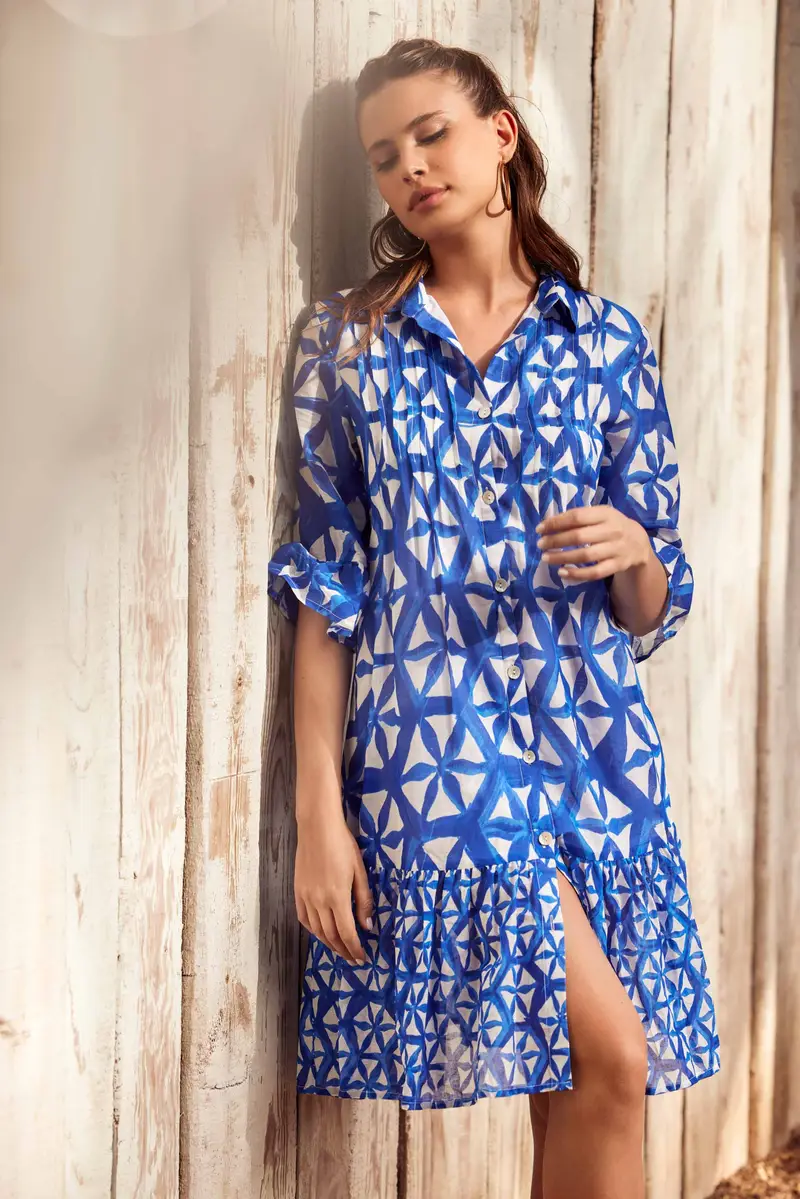 ABITO CAMICIA NEBULA | Colore Royal Blu |