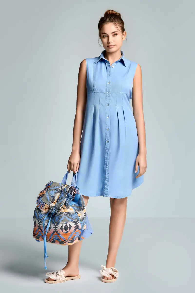 ABITO CAMICIA SMANICATO ROSALBA | Colore Light Blu |