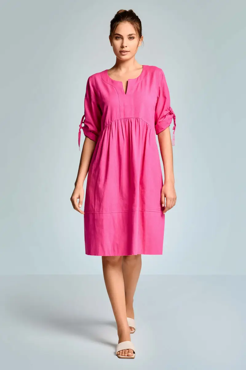 ABITO IN MISTO LINO MIRIANA | Colore Fucsia |