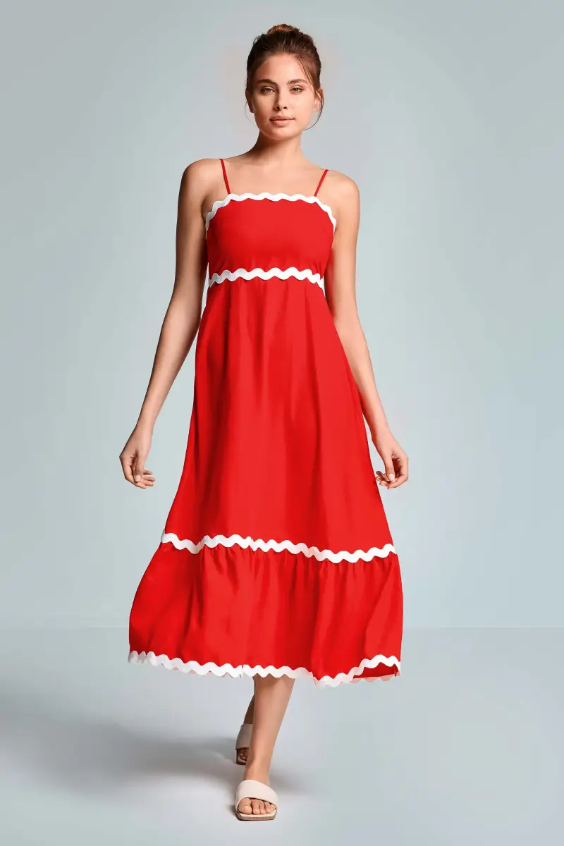 ABITO LUNGO DOLLY | Colore Rosso |