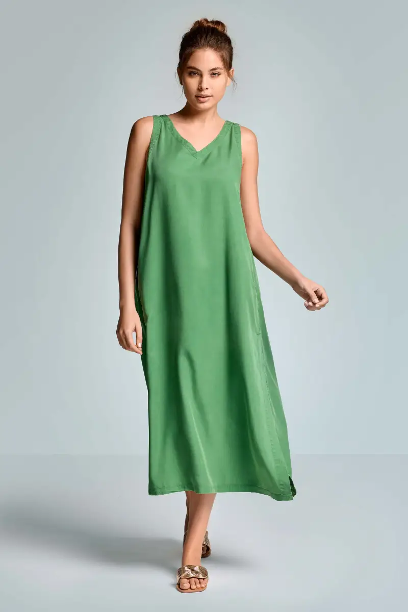 ABITO LUNGO SMANICATO DELIA | Colore Verde |