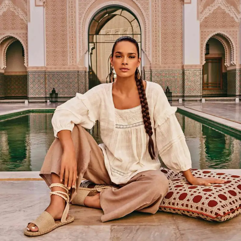 BLUSA CON INTARSI MARA | Colore Bianco |