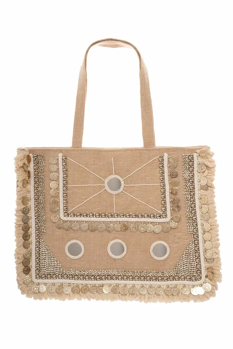 BORSA IN CANAPA ELISA | Colore Beige |
