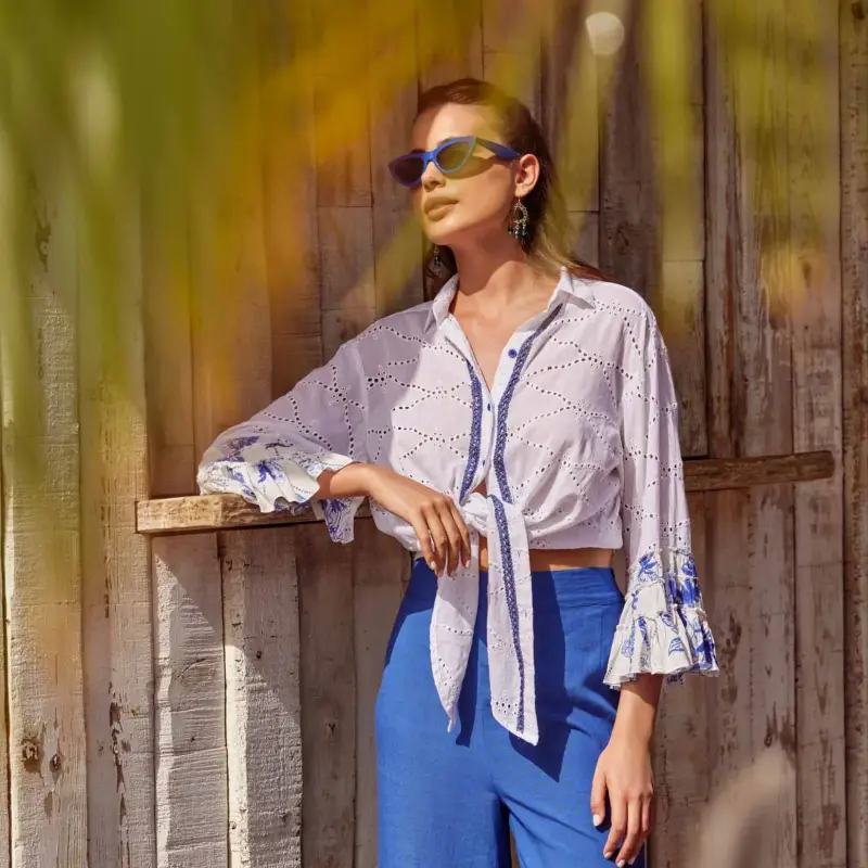 CAMICIA CON MANICHE 3/4 IVY | Colore Bianco |