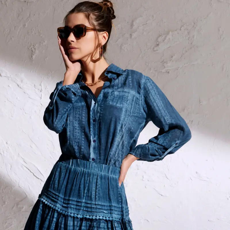 CAMICIA DENIM | Colore Blu |