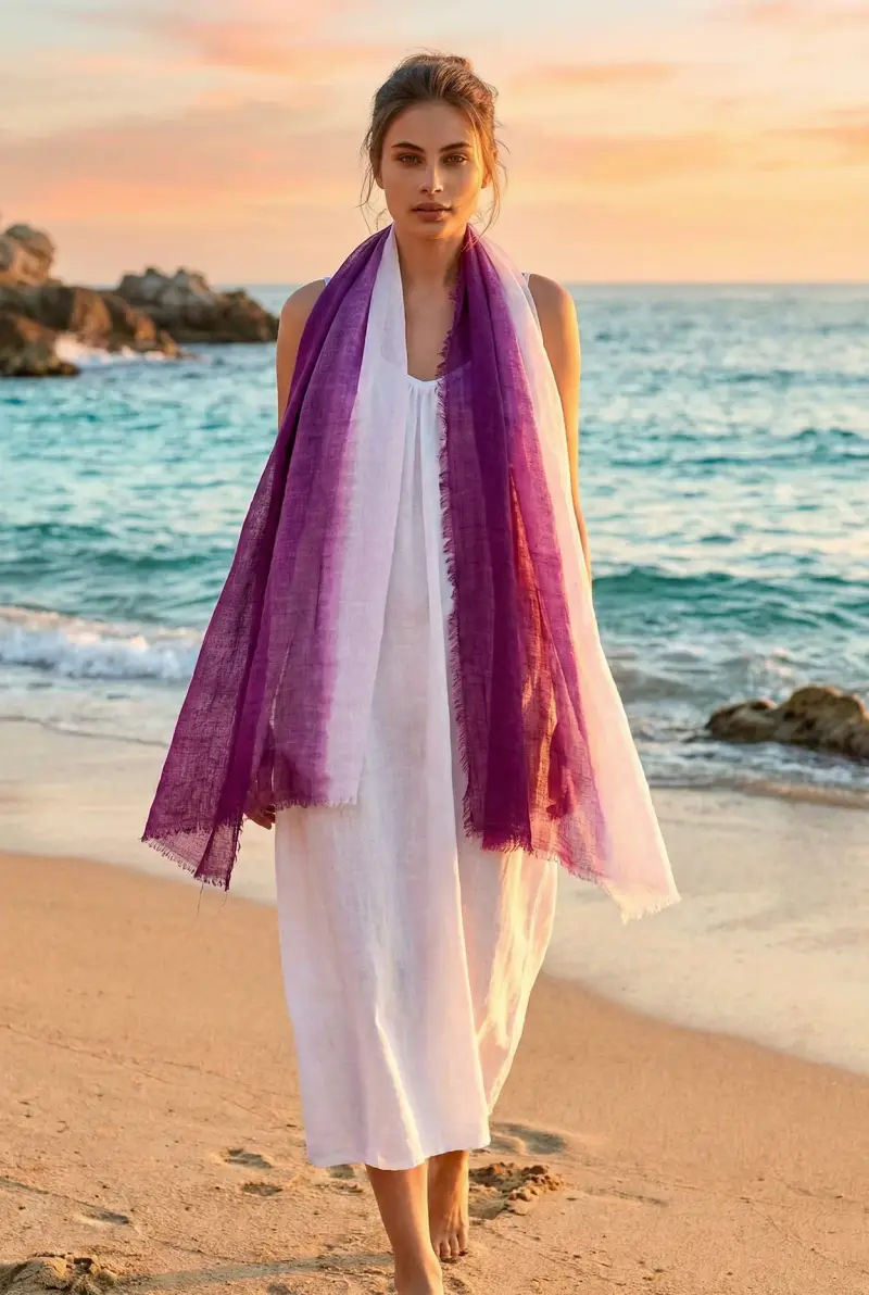 FOULARD BICOLORE SELENE | Colore Vino |