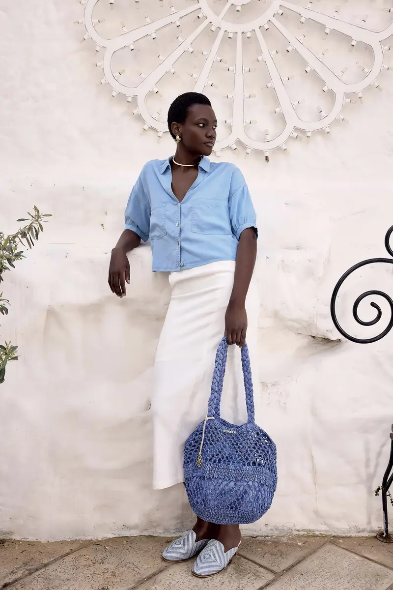 GONNA IN MISTO LINO LILY | Colore Bianco |