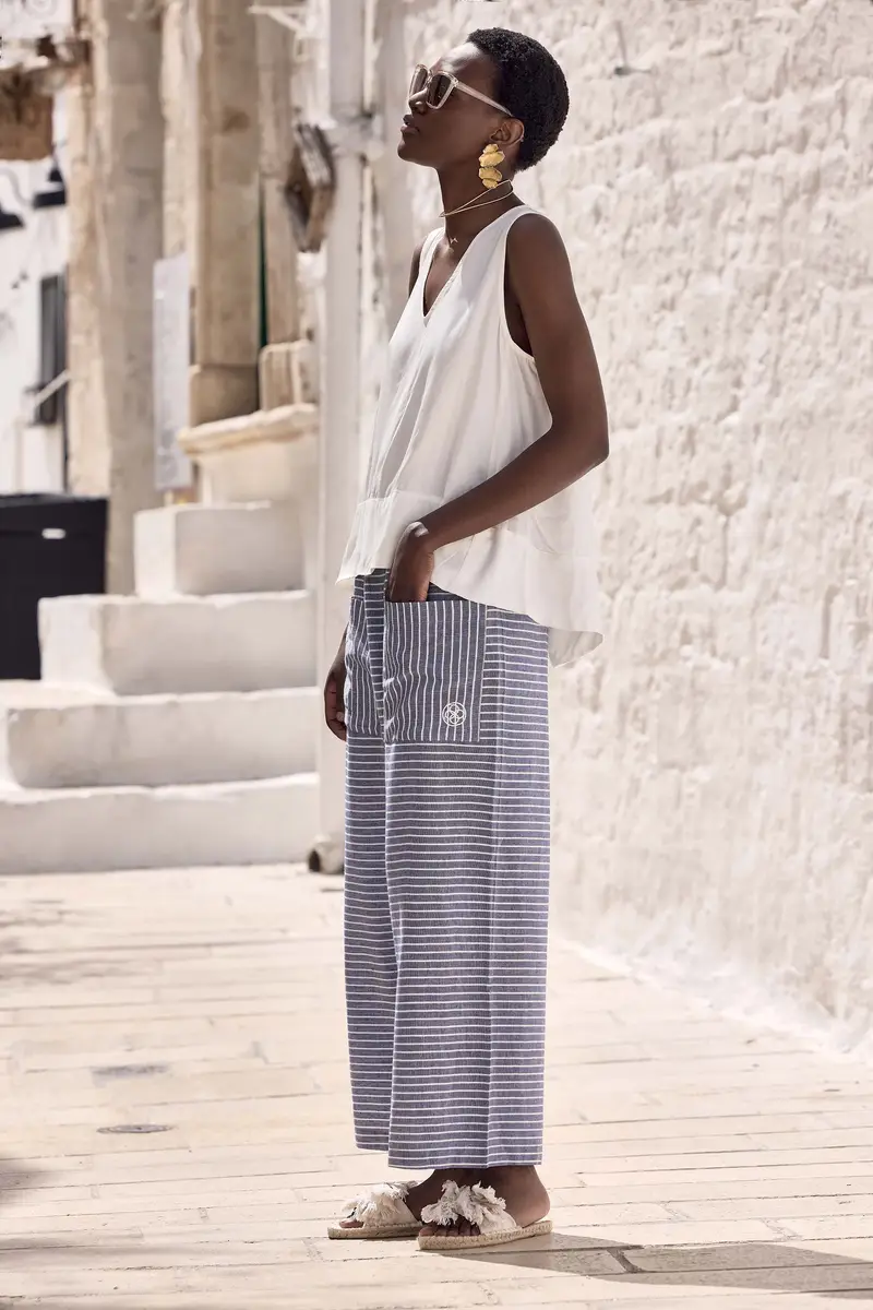 PANTALONI IN MISTO LINO LILIA | Colore Grigio |