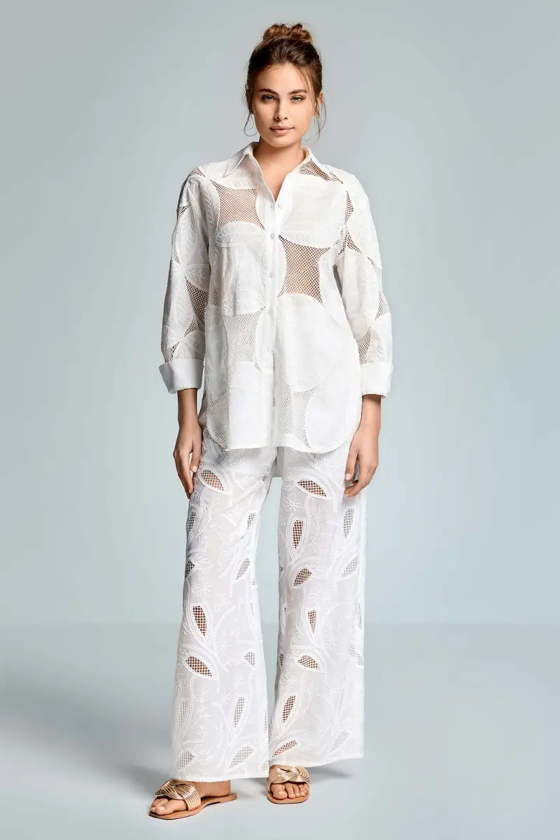 PANTALONI PALAZZO LILY | Colore Bianco |