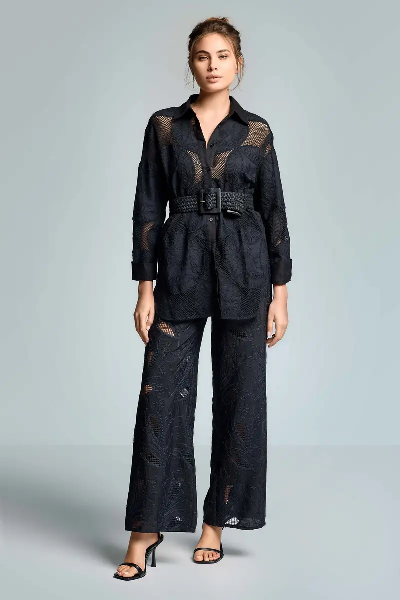 PANTALONI PALAZZO LILY | Colore Nero |