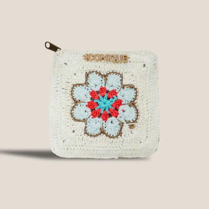 PORTAFOGLIO A UNCINETTO ALMA | Colore Bianco |