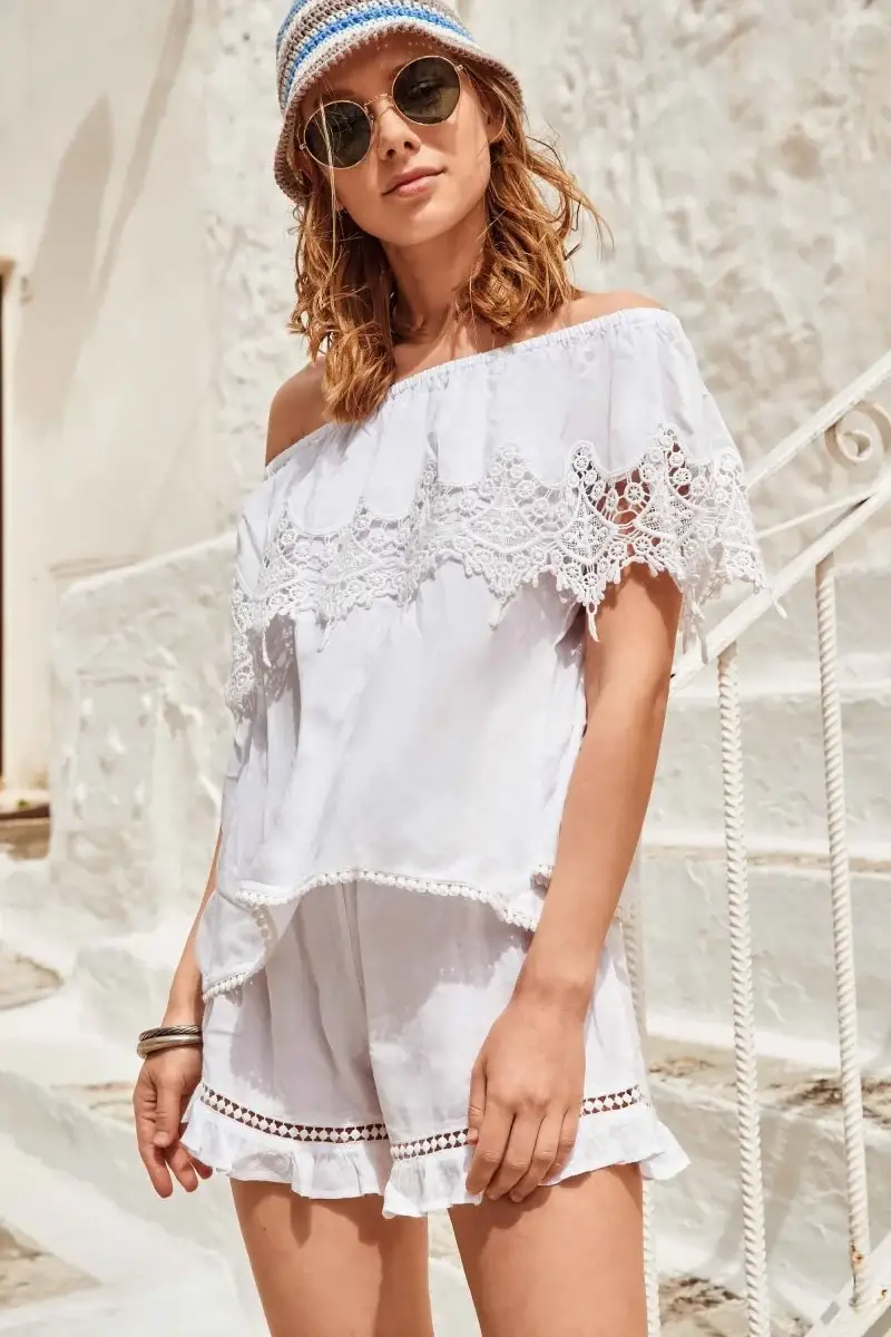 SHORT MERLETTI | Colore Bianco |