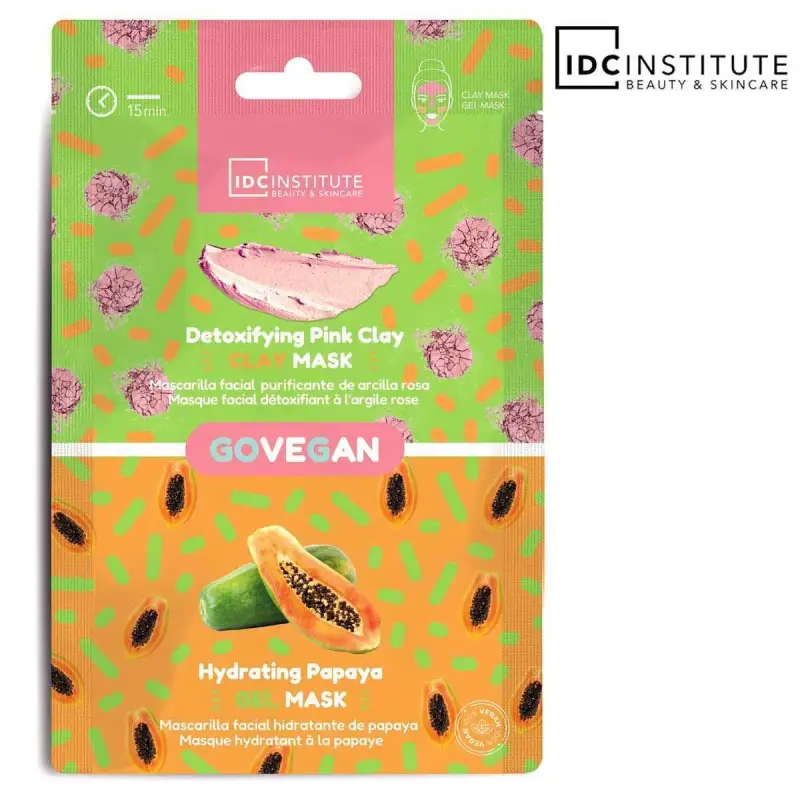 skincare essentials maschera duo argilla rosa e papaya