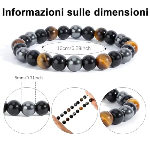 Idee Regalo Insegnanti Regalo Maestro Maschio Fine Anno Bracciale Pietre Naturali Regali per Insegnanti Festa dei miniatura 3