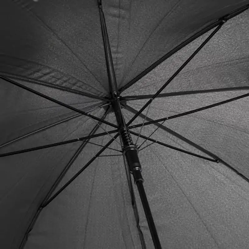 Idena 50108 - Ombrello a bastone in nero con diametro di 100 cm, ombrello con apertura automatica e manico soft-touch, lunghezza circa 88 cm miniatura 3