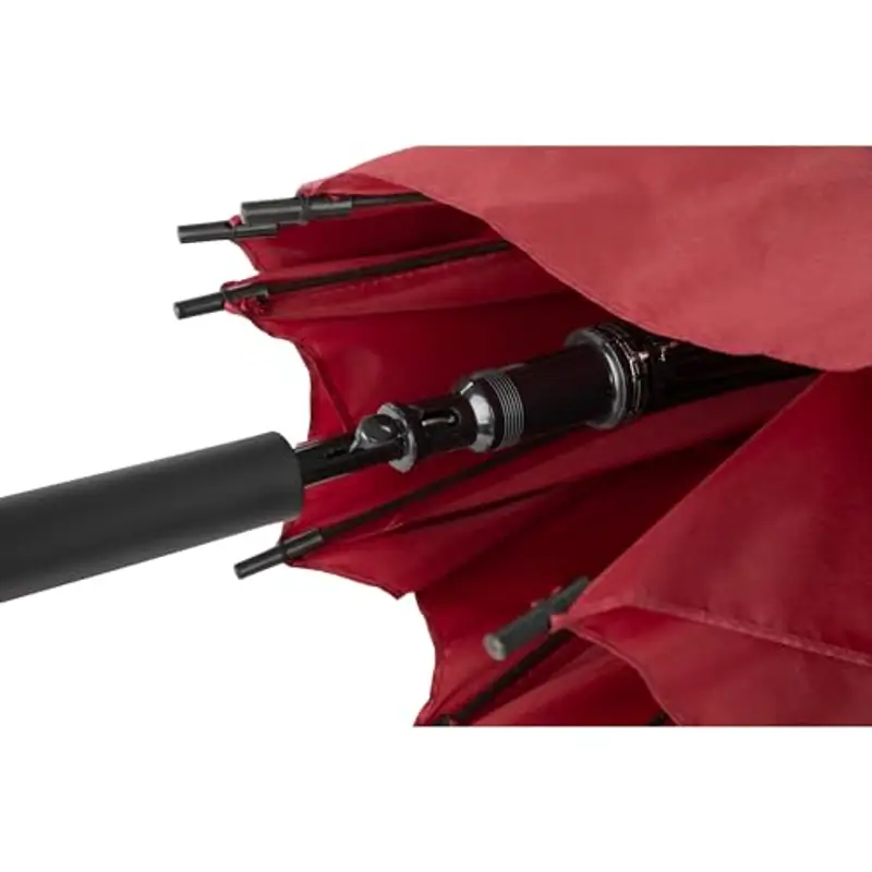 Idena 50110 - Ombrello a bastone bordeaux con diametro di 100 cm, ombrello con apertura automatica e manico soft-touch, lunghezza circa 88 cm miniatura 3