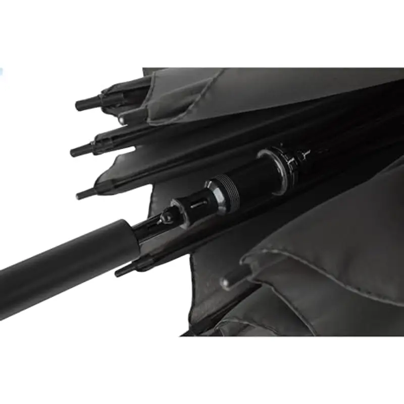 Idena 50111 - Ombrello a bastone in grigio con diametro di 100 cm, ombrello con apertura automatica e manico soft-touch, lunghezza circa 88 cm miniatura 3