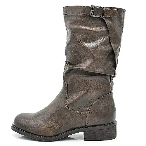 IF Fashion Stivali Stivaletti da Donna Bicker Motociclista 991 Brown N.39