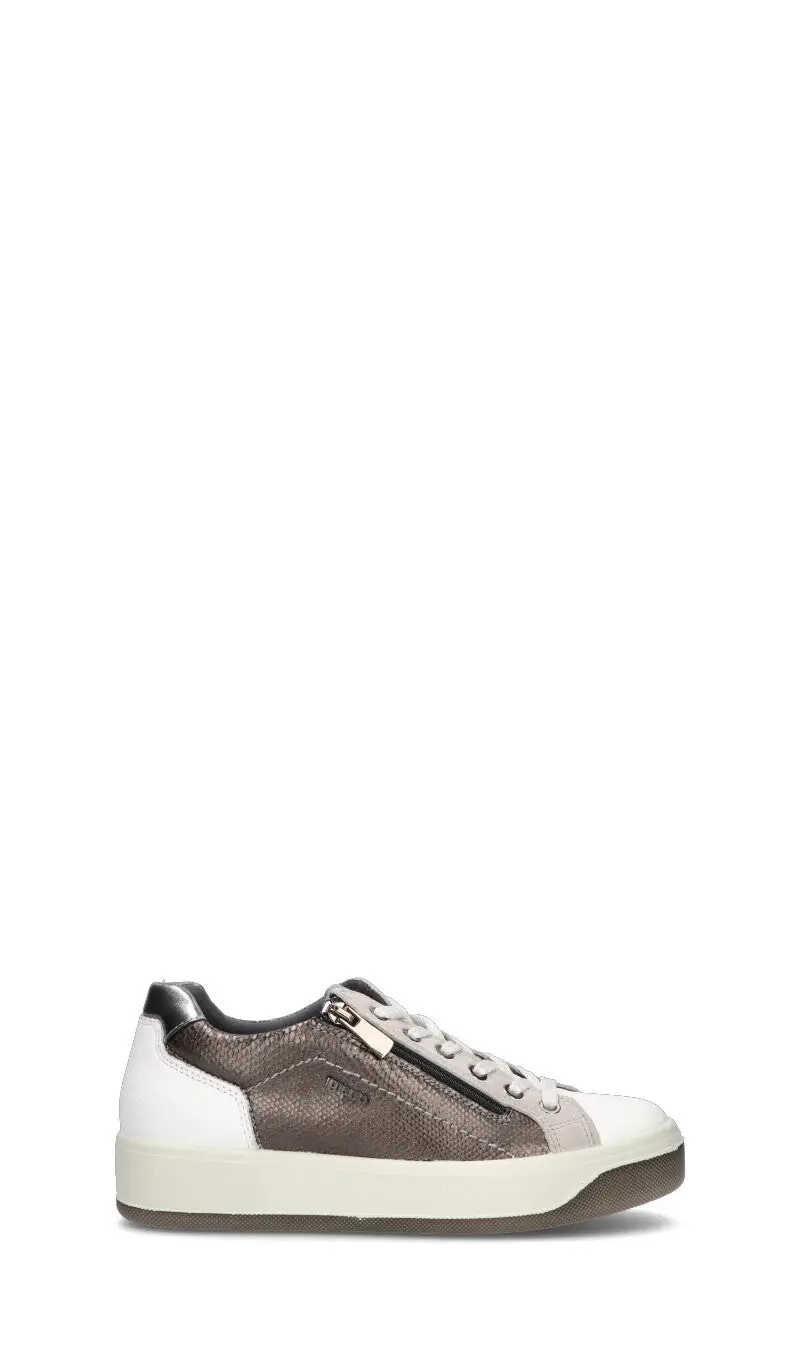 Sneaker donna bianca/argento in pelle Vario