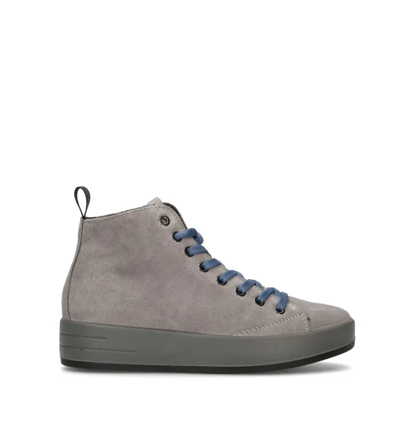 Sneaker donna grigia in suede Vario