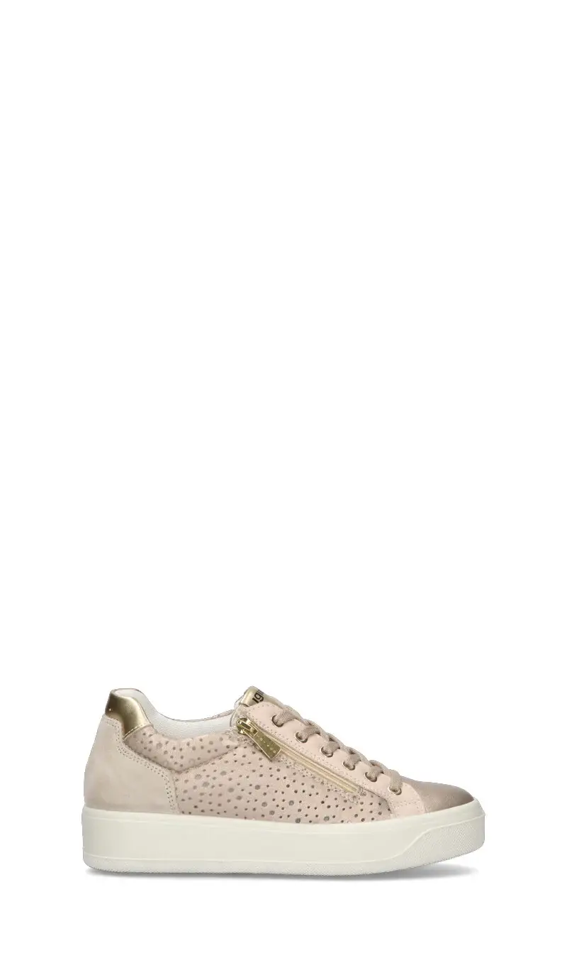 Sneaker donna oro in pelle Vario