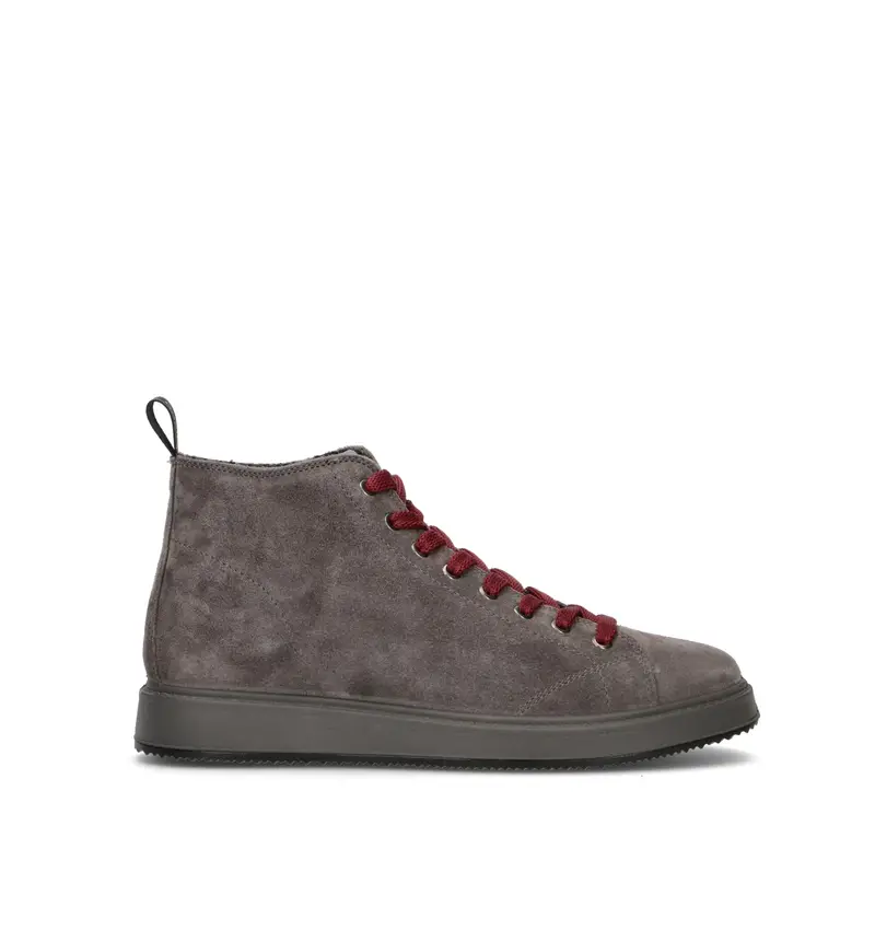 Sneaker uomo grigia in suede Vario