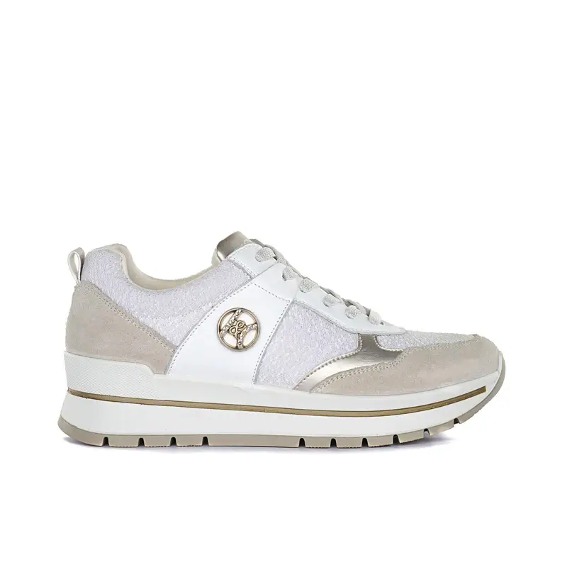 Igi&co Sneakers bianche con dettagli laminati