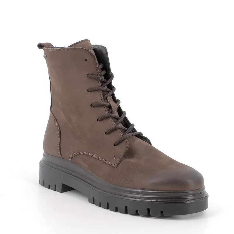 Anfibi da donna marrone con zip miniatura 2