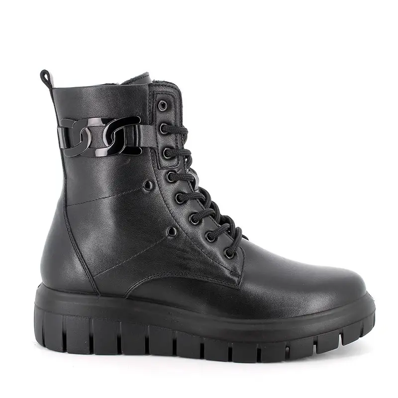 Anfibi da donna nero con zip