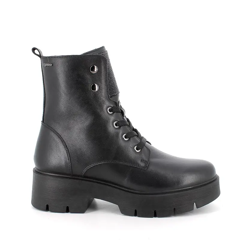 Anfibi da donna nero con zip