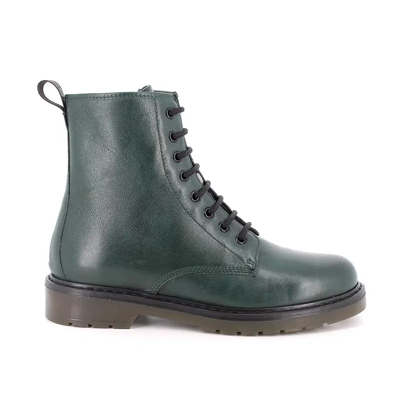 Anfibi da donna verde con zip