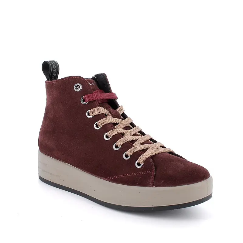 Polacchine da donna bordò con zip miniatura 2