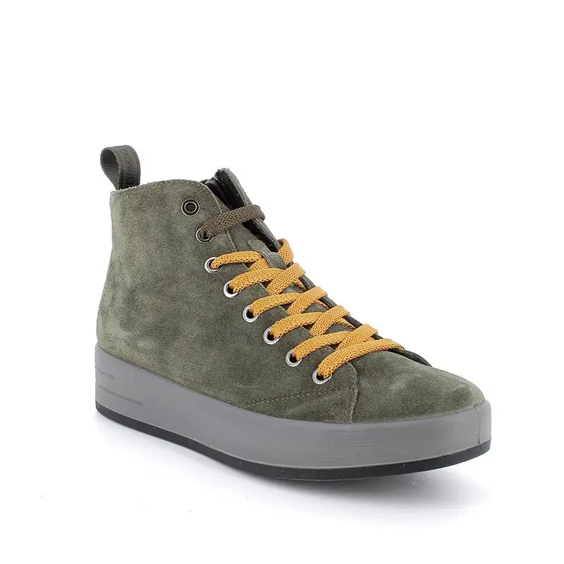 Polacchine da donna verde con zip miniatura 2