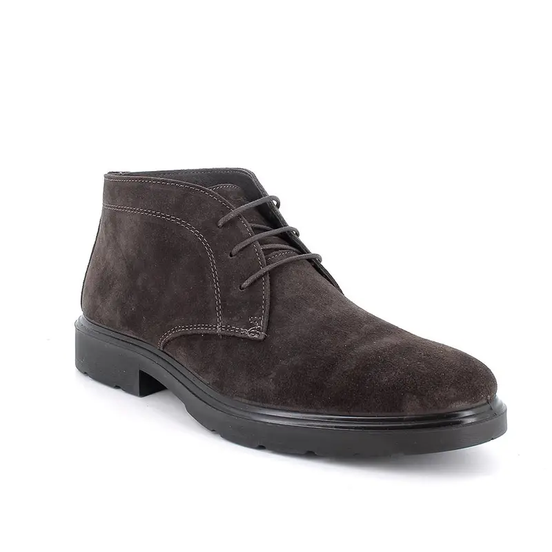 Polacchine da uomo marrone con lacci miniatura 2