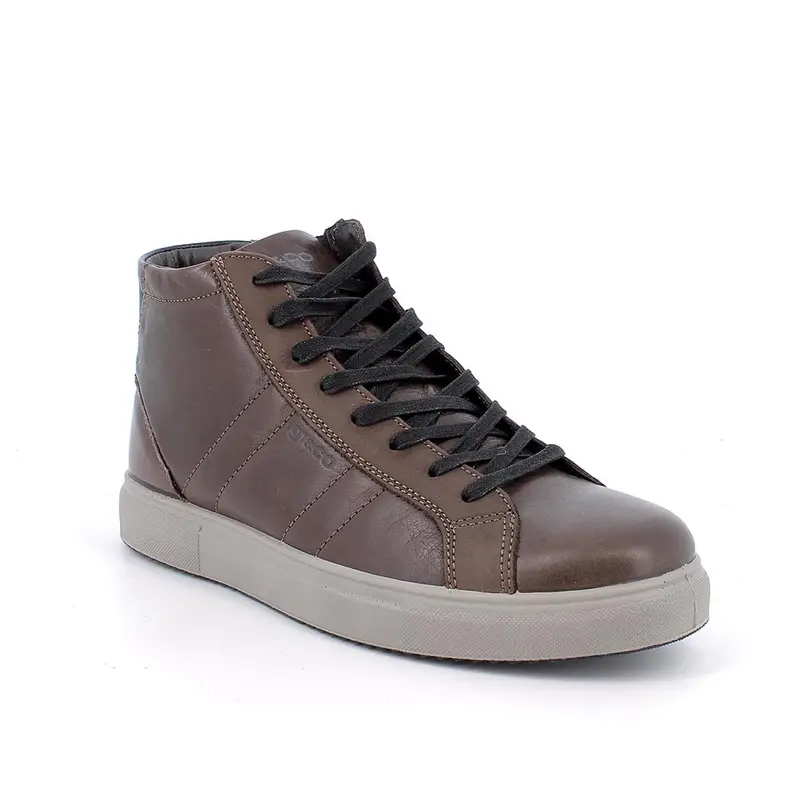 Polacchine da uomo marrone con zip miniatura 2