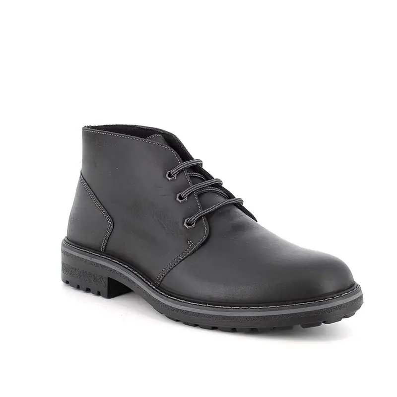 Polacchine da uomo nero con lacci miniatura 2