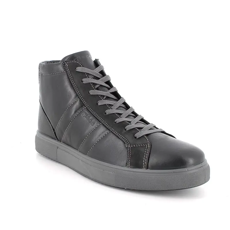 Polacchine da uomo nero con zip miniatura 2