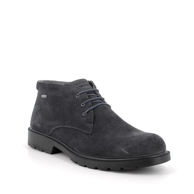 Polacchine gore-tex da uomo blu con lacci miniatura 2