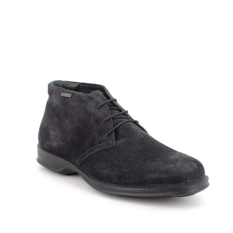 Polacchine gore-tex da uomo blu con lacci miniatura 2