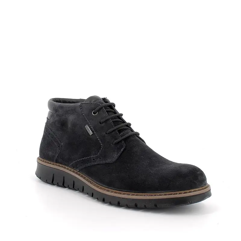 Polacchine gore-tex da uomo blu con lacci miniatura 2