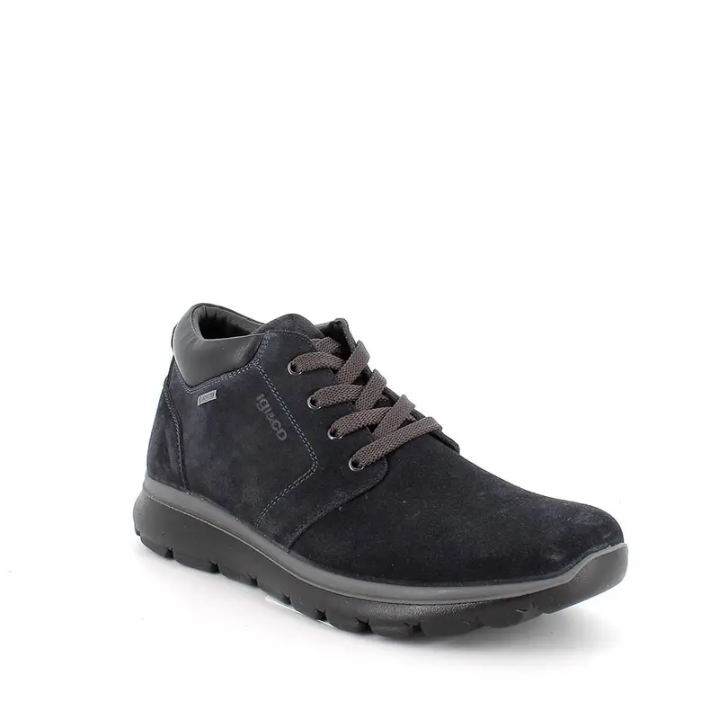 Polacchine gore-tex da uomo blu con lacci miniatura 2