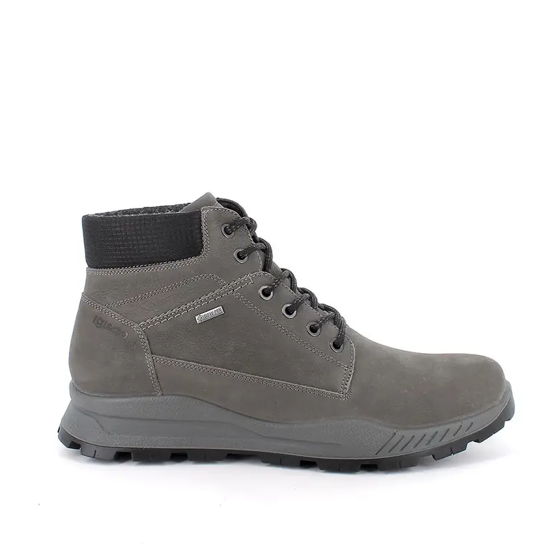 Polacchine gore-tex da uomo grigio con lacci