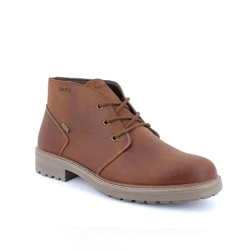 Polacchine gore-tex da uomo marrone con lacci miniatura 2