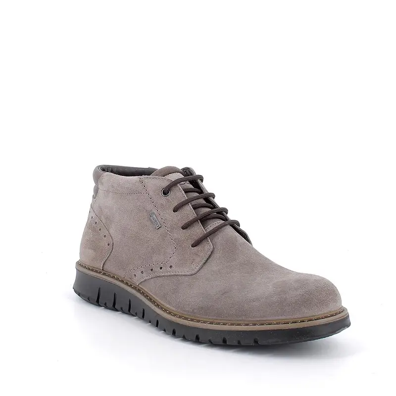 Polacchine gore-tex da uomo marrone e grigio con lacci miniatura 2