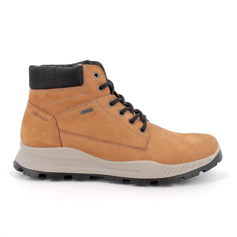 Polacchine gore-tex da uomo nero con lacci