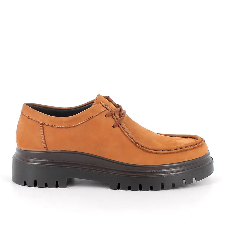 Scarpe da donna giallo e marrone con lacci