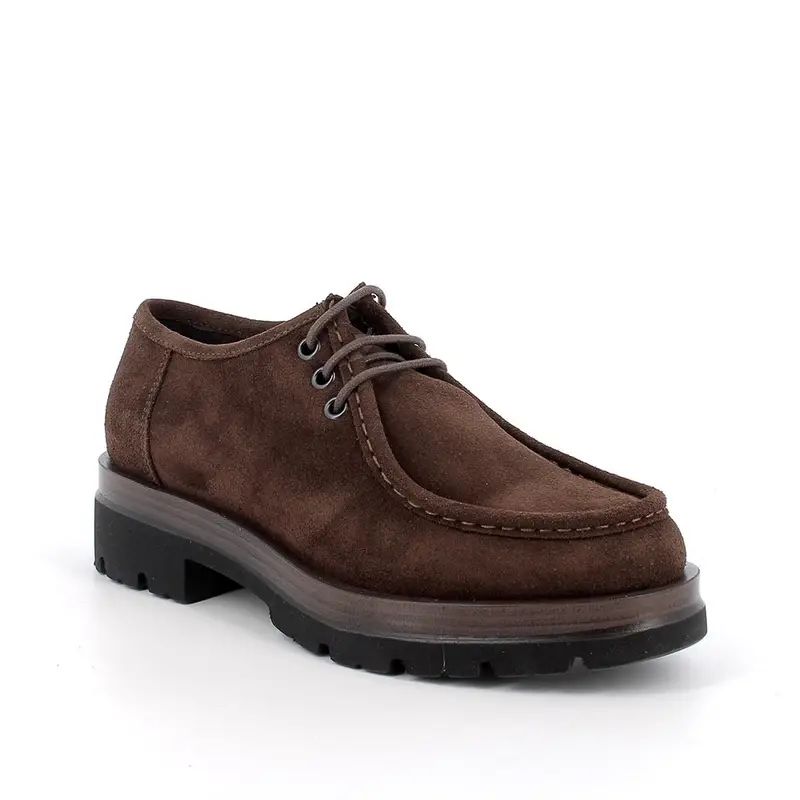 Scarpe da donna marrone con lacci miniatura 2