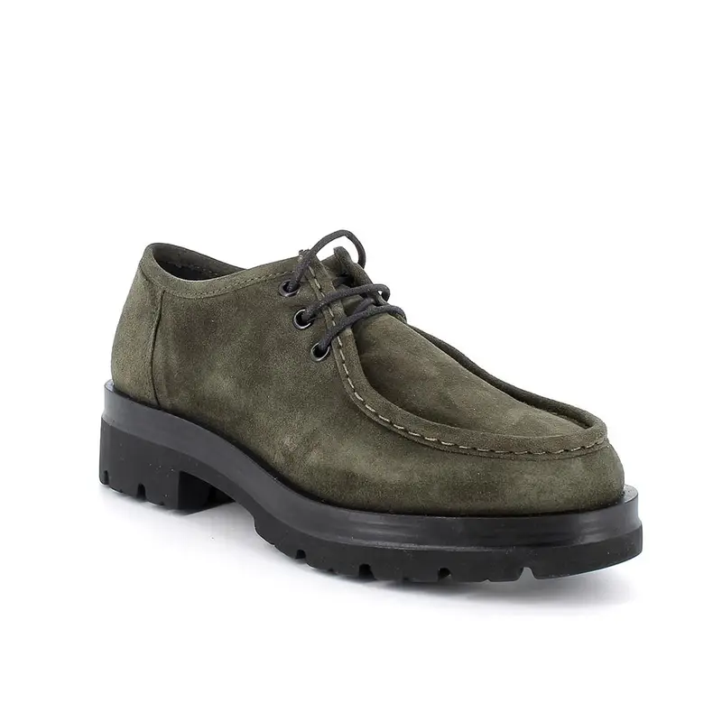 Scarpe da donna verde con lacci miniatura 2